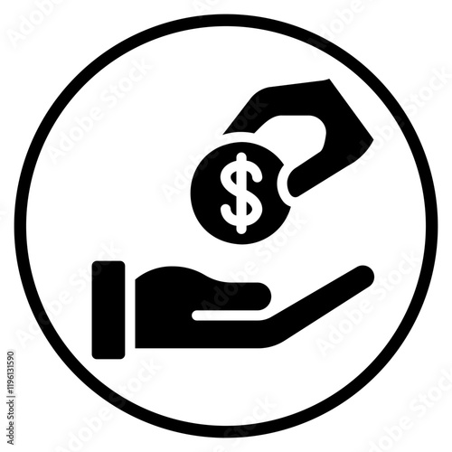 generosity glyph icon