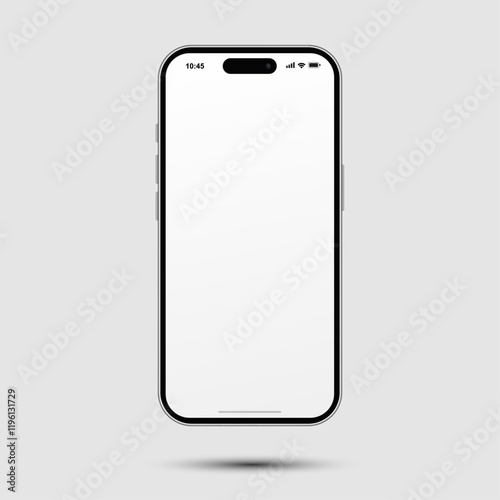 Mockup smart phone vector and blank screen isolated on white background