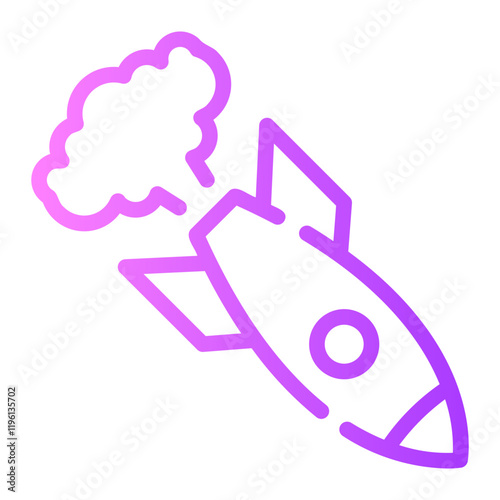 Fototapeta Naklejka Na Ścianę i Meble -  rocket gradient icon