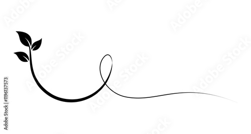 leaf ornament silhouette vector