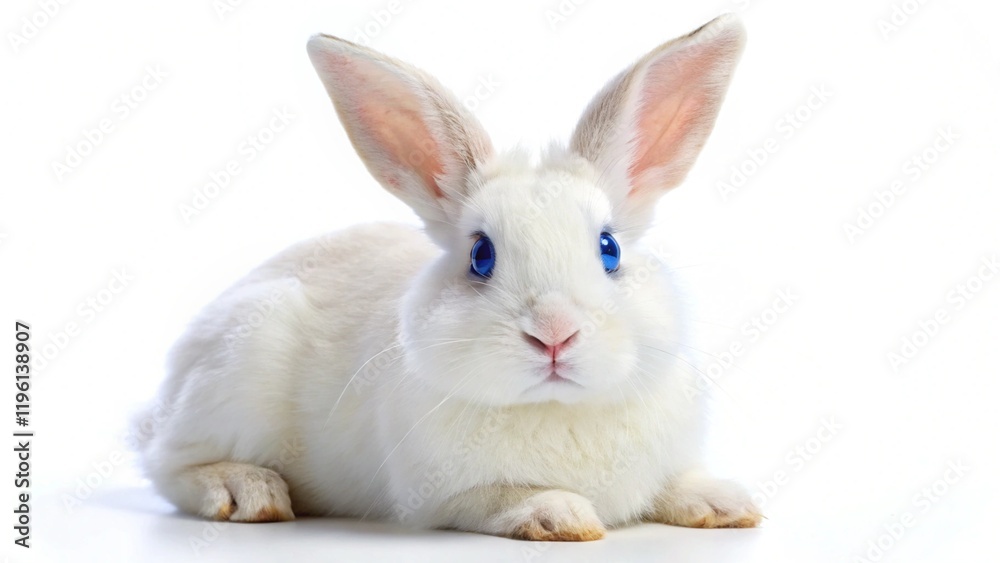 Obraz premium white rabbit isolated on white