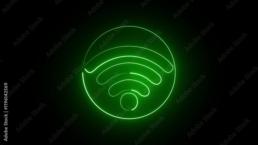 green wi-fi icon 