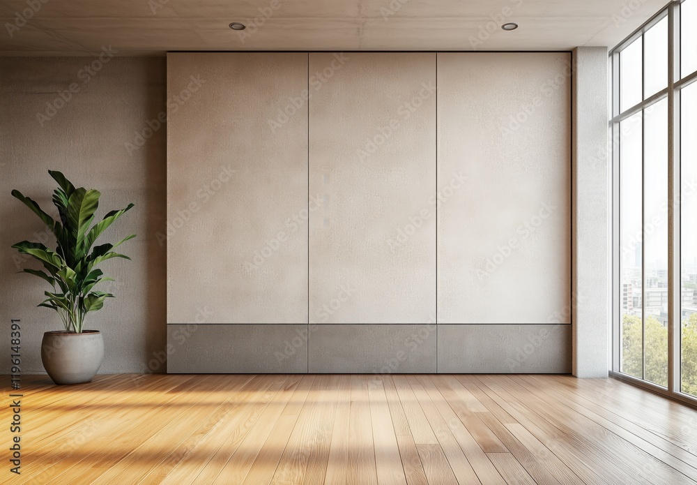 Fototapeta premium empty room with floor 
