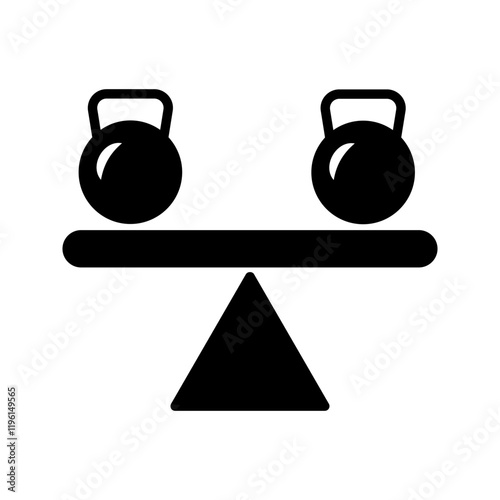 Dumbbells and kettlebells vector icon set on white background
