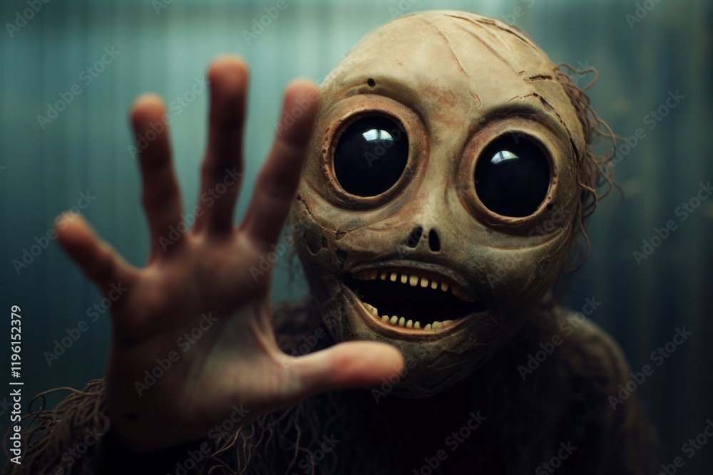 Saying hello person representation darkness. Saying hello person representation darkness.
