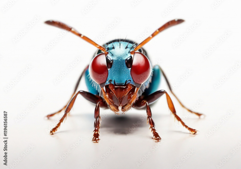 a ant face, drop style, multi color, isolate white background a ant face, drop style, multi color, isolate white background