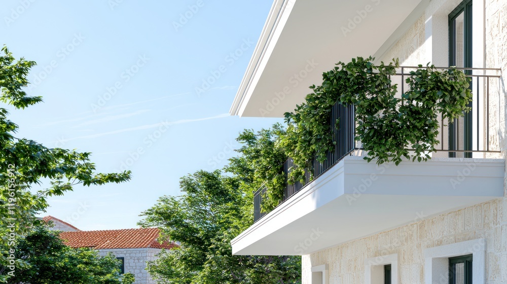 Fototapeta premium Mediterranean style home exterior