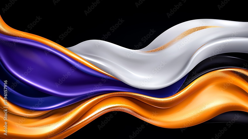 Naklejka premium Abstract Colorful Fluid Waves