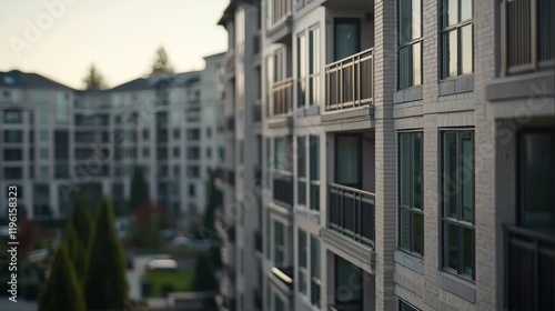View of a Sustainable Urban Oasis with Modern Architecture and Lush Greenery