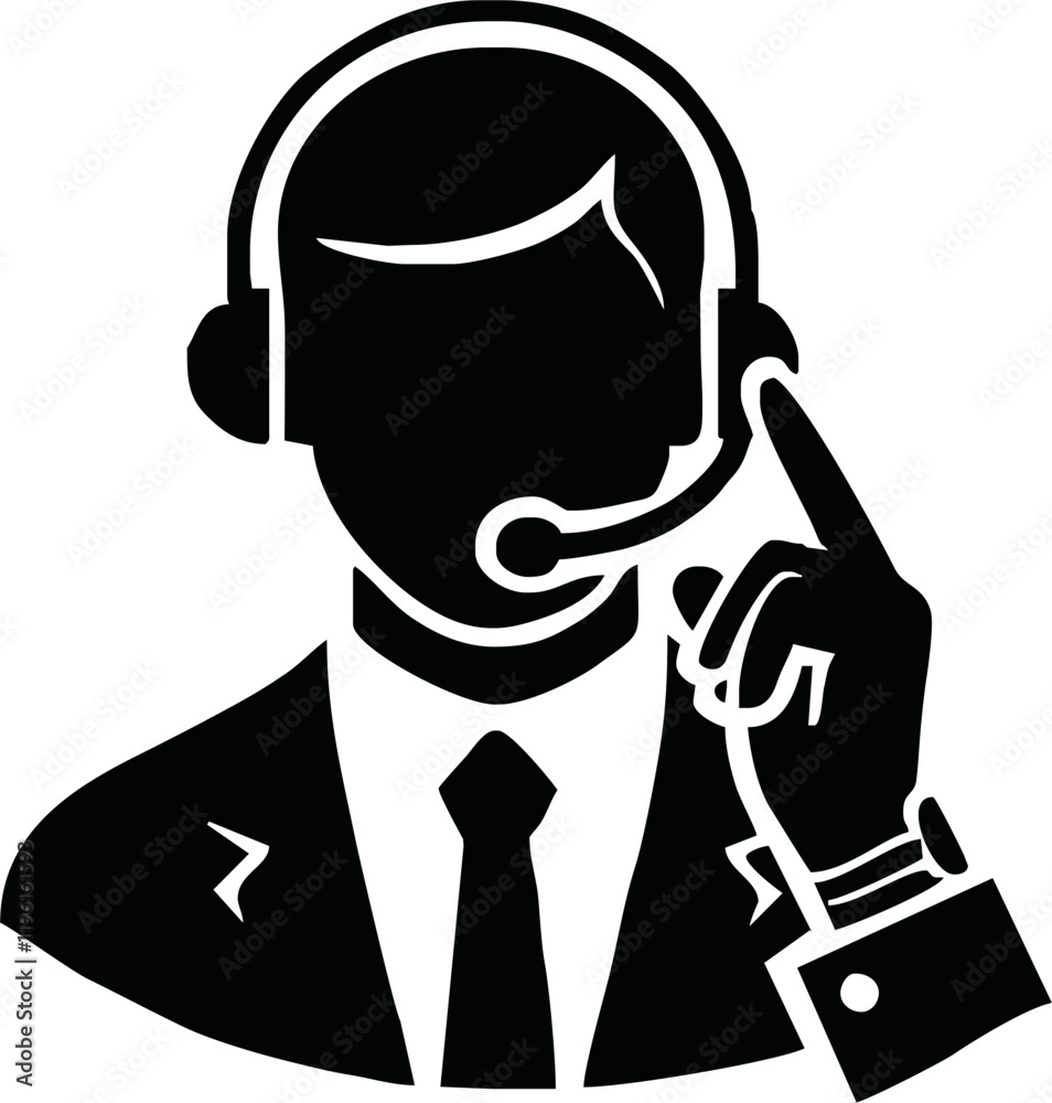 Obraz premium Customer service icon vector. EPS 10 editable vector