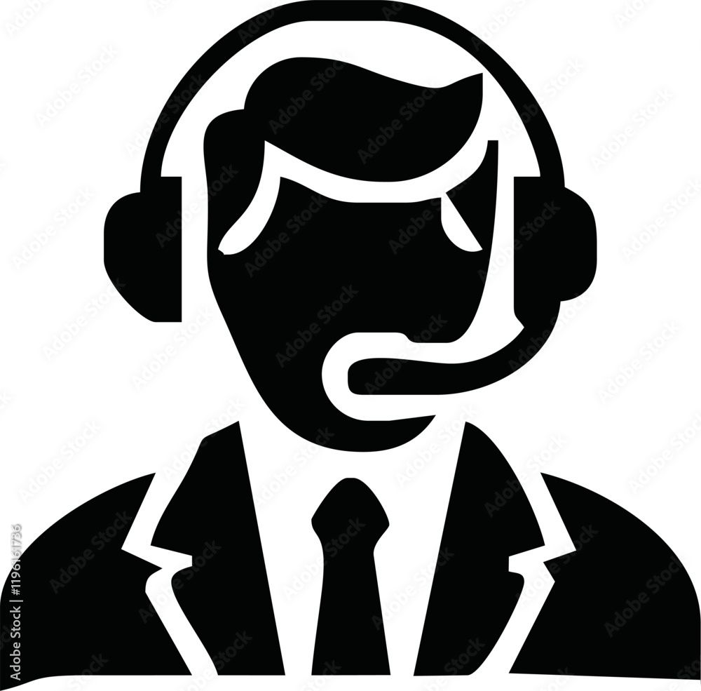 Fototapeta premium Customer service icon vector. EPS 10 editable vector