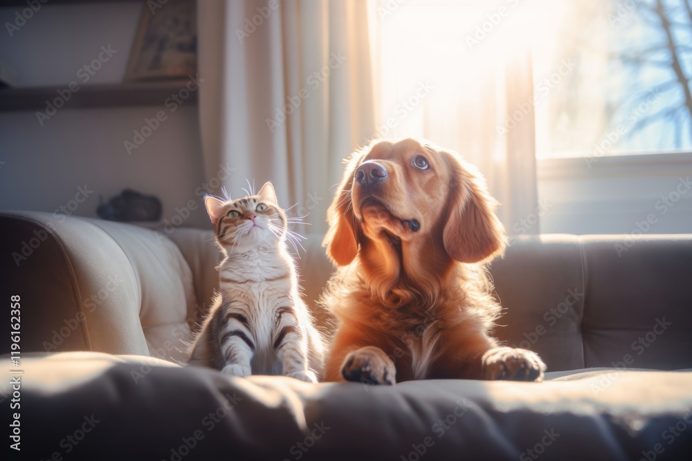 Cute cat and dog. Cute cat and dog.