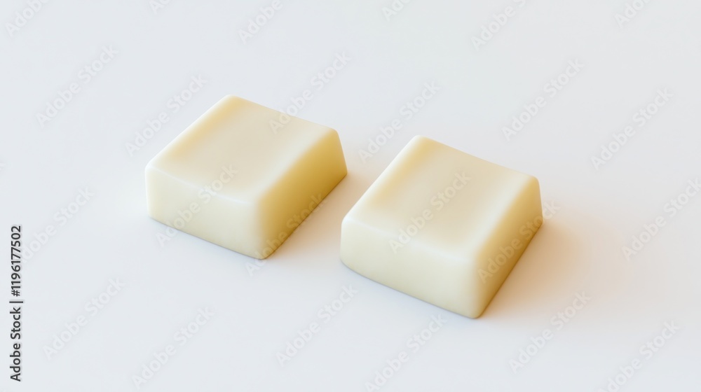 Two White Chocolate Squares Two White Chocolate Squares