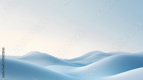 Misty snow scenery