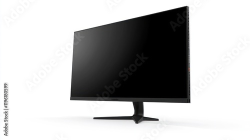Black Monitor on White Background