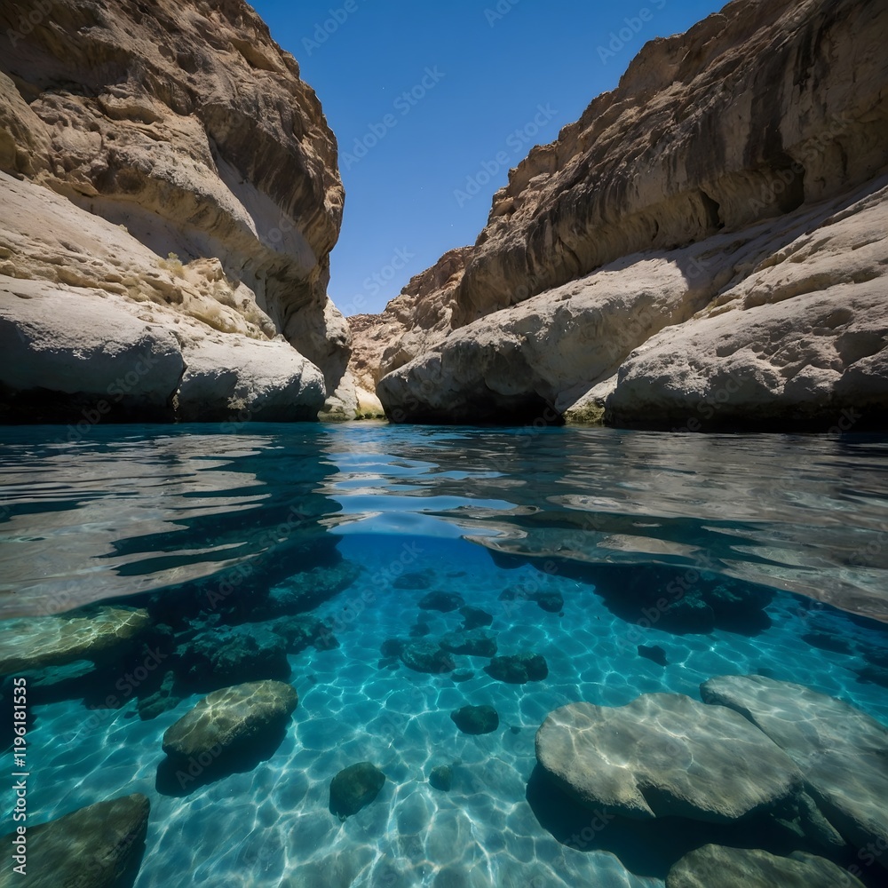 Obraz premium Underwater Tranquility: The Lone Devils Hole Pup-fish