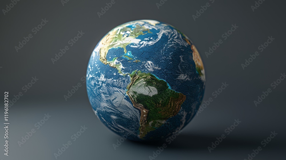 Fototapeta premium Earth Globe - 3D Render of our Planet