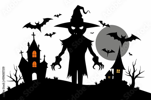 halloween night scene