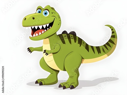 Cartoon style vector illustration. Cute Tyrannosaurus Rex dinosaur on white background,art,drawing,dinosaur,dragon