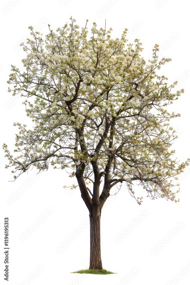 Fototapeta premium Blossoming tree with white flowers