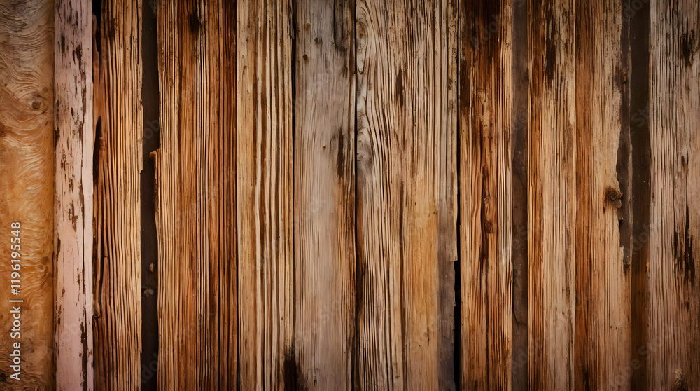 Fototapeta premium Weathered Wood Planks Create a Rustic Texture