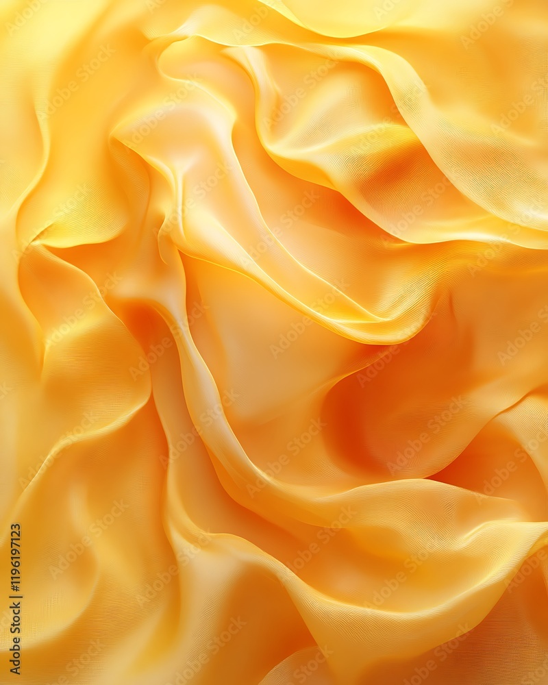 Fototapeta premium Abstract yellow silk fabric texture.