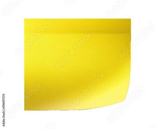 Yellow Sticky Note Isolated On Transparent Background
