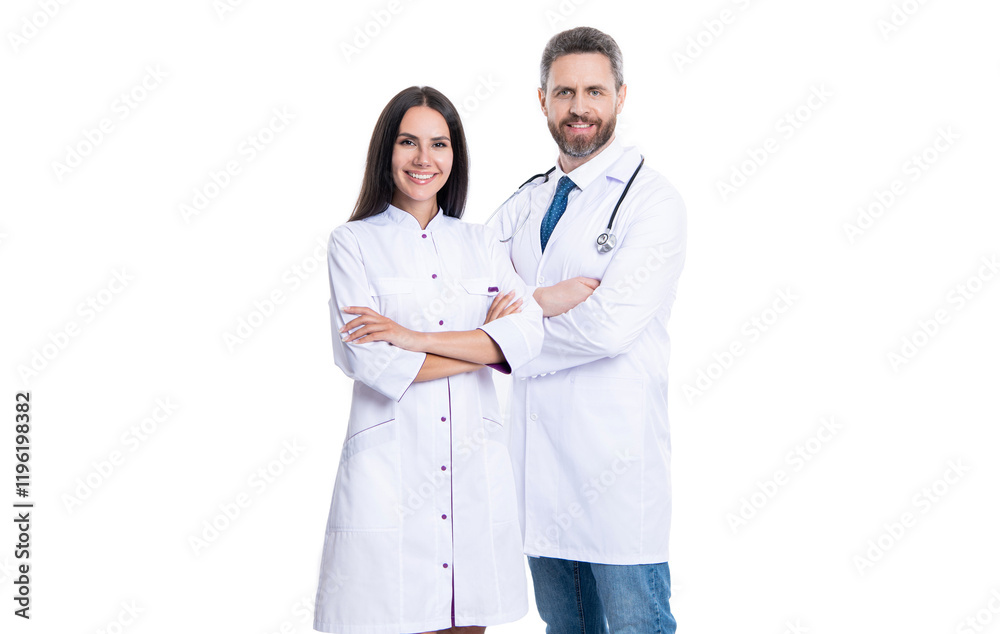 healthcare and medicine. Medicine doctor team. medical and healthcare workers in hospital isolated on white. two doctors represent medicine service. Health insurance healthcare and medicine. Medicine doctor team. medical and healthcare workers in hospital isolated on white. two doctors represent medicine service. Health insurance