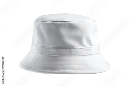 White bucket hat isolated on white background. (6) photo