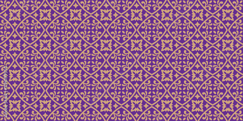 Islamic Seamless geometric pattern in authentic arabian Subtle simple golden islamic design style. 