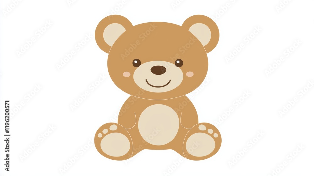 Cheerful bear illustration digital art playful environment cute and whimsical style Cheerful bear illustration digital art playful environment cute and whimsical style