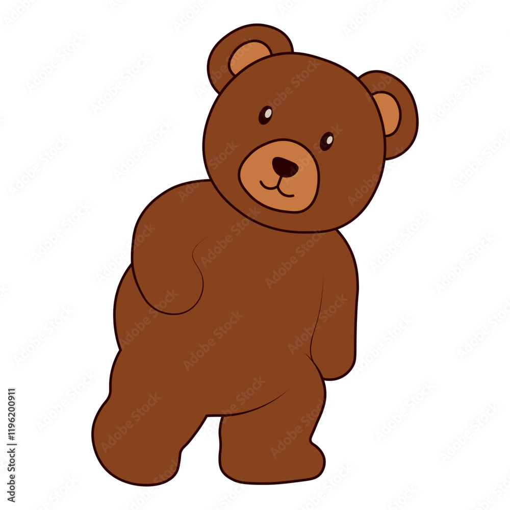 Cute Bear Illustration Isolated on White Background. Vector Character. Cute Bear Illustration Isolated on White Background. Vector Character.