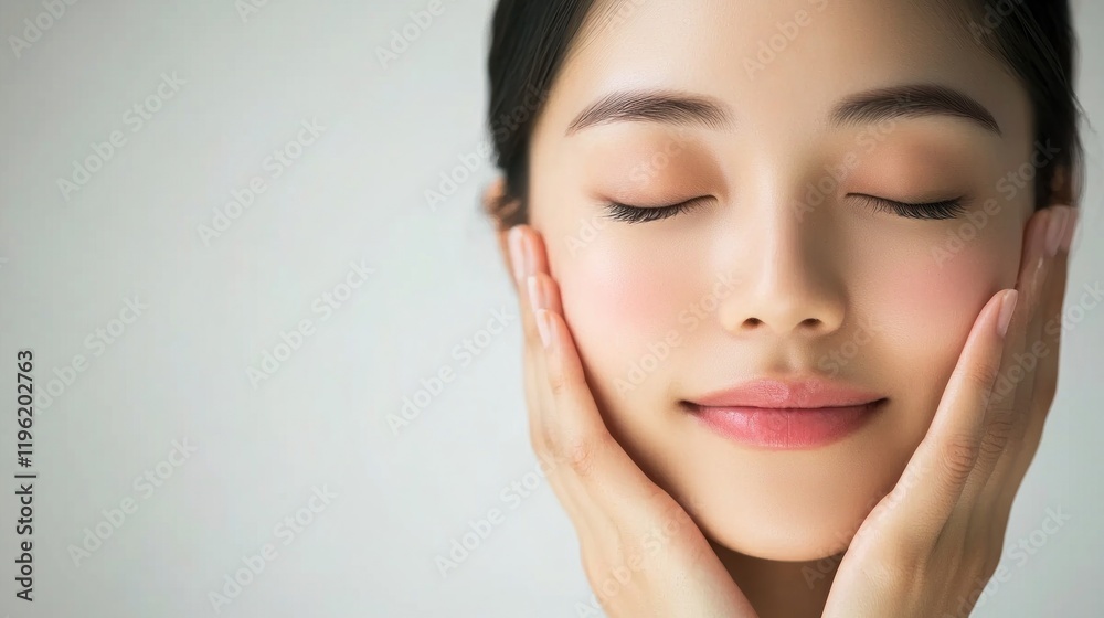 Serene Beauty: A Portrait of Tranquility and Skincare Serene Beauty: A Portrait of Tranquility and Skincare