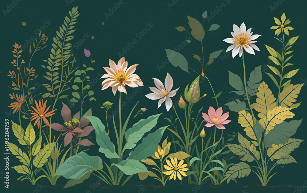 Obraz premium seamless floral background