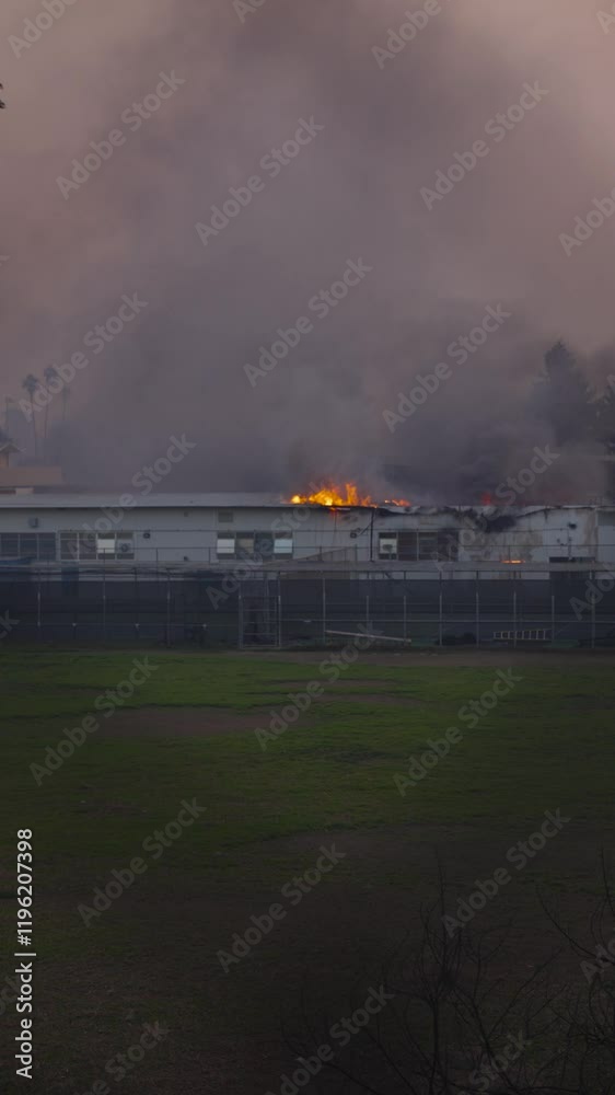 Homes burning down in the Palisades fire Homes burning down in the Palisades fire