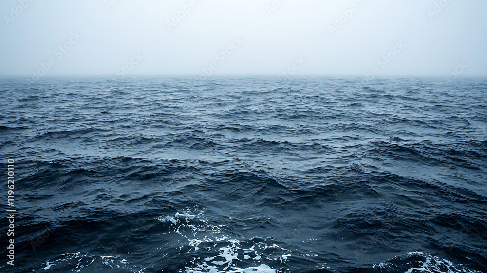 Fototapeta premium The ocean is calm and peaceful, with only a few waves breaking on the shore. generated by AI