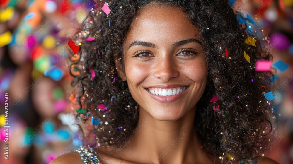 Joyful Celebration with Colorful Confetti in a Festive Atmosphere Joyful Celebration with Colorful Confetti in a Festive Atmosphere