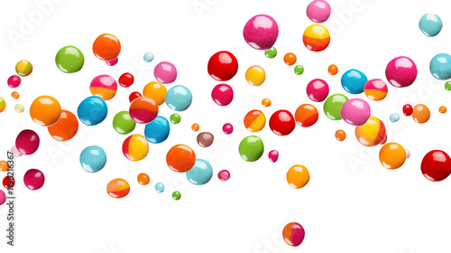 colorful candy isolated on transparent white background, clipping path photo