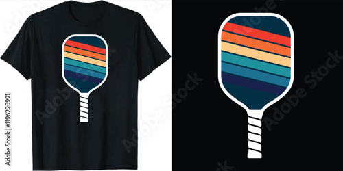Retro Vintage Pickleball Paddle Design, Pickle ball Paddle T-shirt Design, Vintage Pickleball Paddle