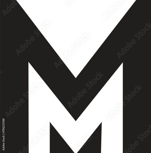 Letter MM logo design template vector illustration double letter m for company logo template