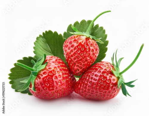 strawberry on isolated white background
