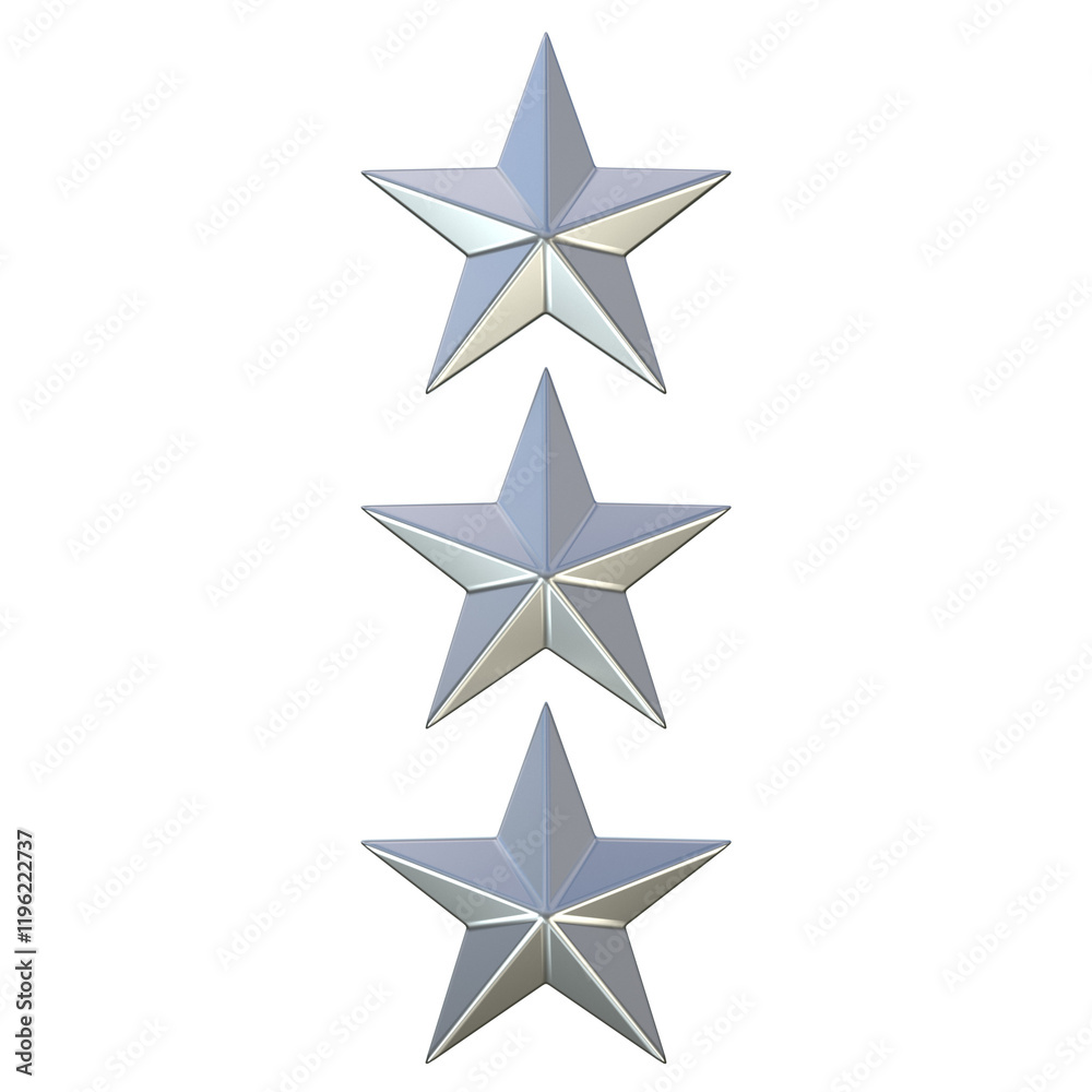 Officer Insignia Lieutenant General isolated on white Officer Insignia Lieutenant General isolated on white
