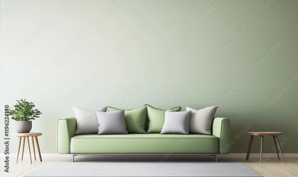 Fototapeta premium green living room 