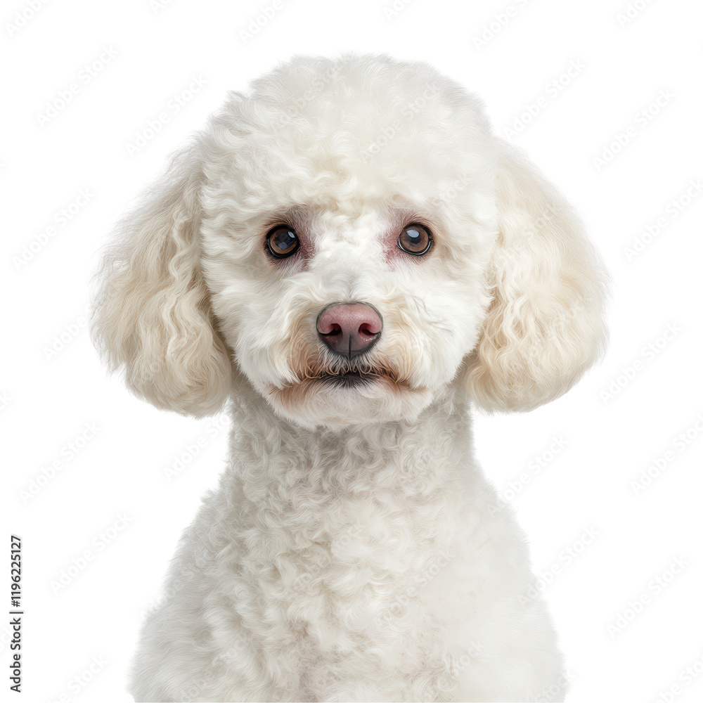 A fluffy white dog with expressive eyes, exuding charm and friendliness. transparent background A fluffy white dog with expressive eyes, exuding charm and friendliness. transparent background
