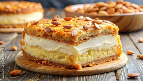 Wallpaper Mural Panoramic Bee Sting Cake: Light, Creamy, Almond-Topped Delight Torontodigital.ca