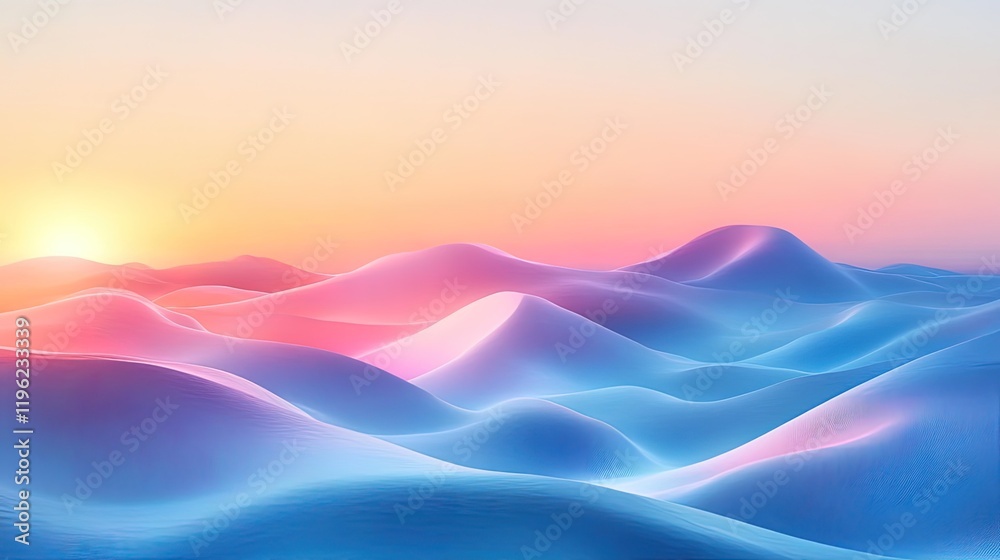 Obraz premium Minimalist abstract eco-friendly composition with soft gradients and glowing accents