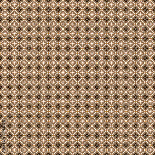 Elegant Vintage Pattern with Geometric Floral Motifs