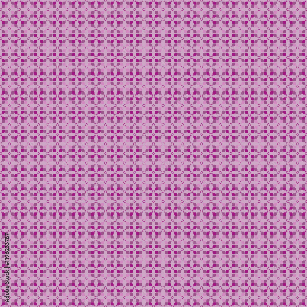 Vibrant Pink Geometric Pattern with Retro Squares and Circles Vibrant Pink Geometric Pattern with Retro Squares and Circles