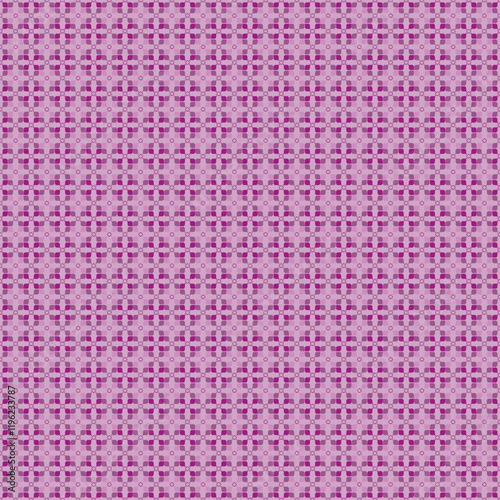 Vibrant Pink Geometric Pattern with Retro Squares and Circles