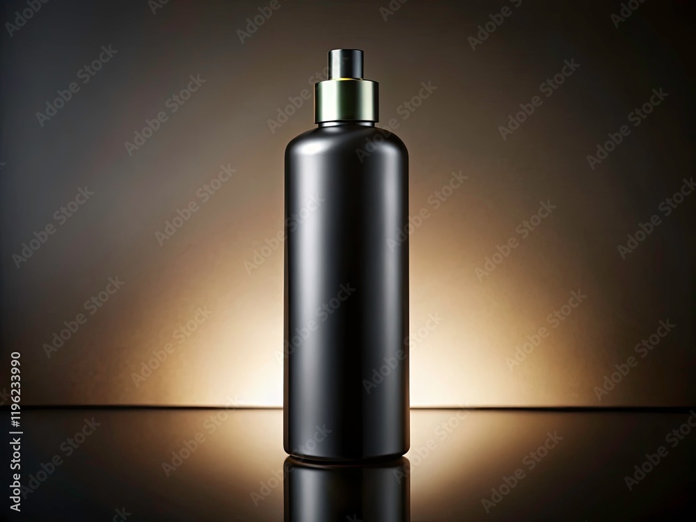 Fototapeta premium Sleek Black Bottle Product Photography: Beverage & Storage Container Images